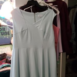 Calvin Klein mint blue knee length dress
